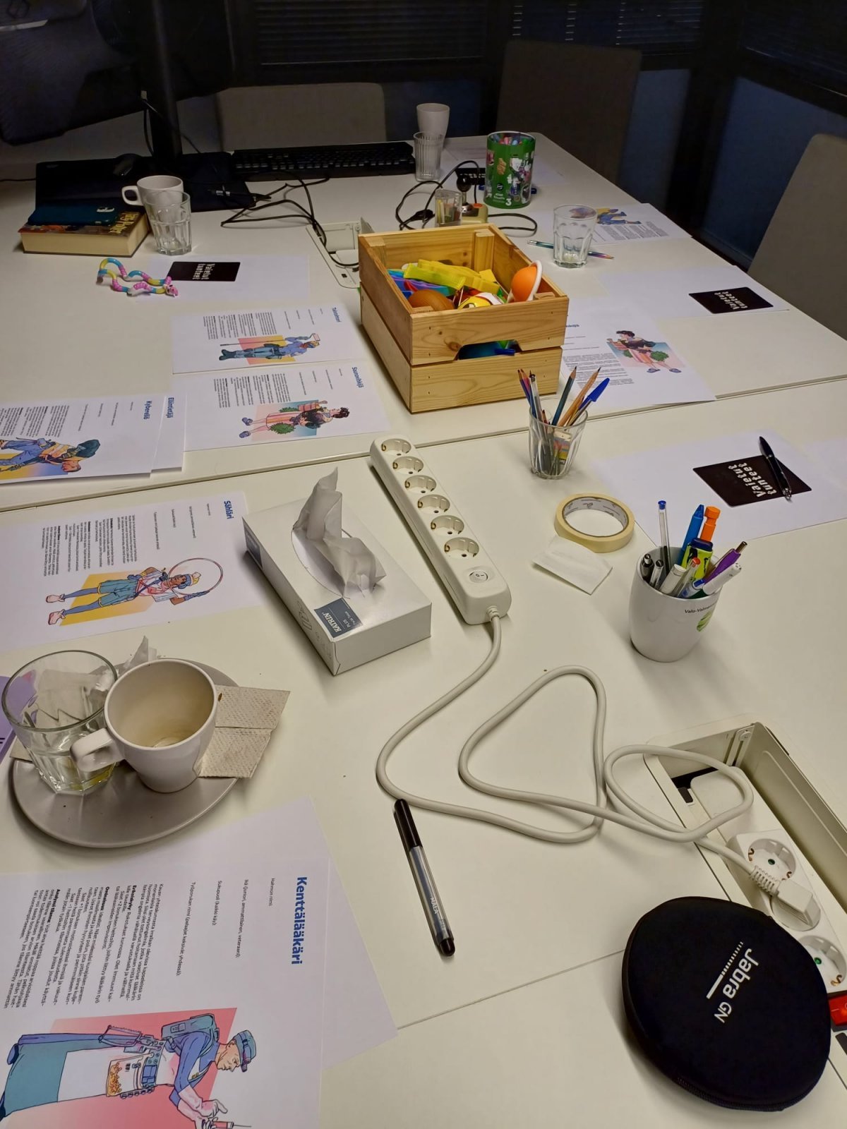 Hahmolomakkeet olivat tärkeä osa peliä.